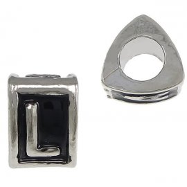 Бусина Буква L черная